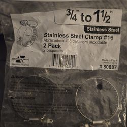 2 pack stainless steel clamp