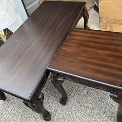 Center Coffee Table With 2  Side Tables