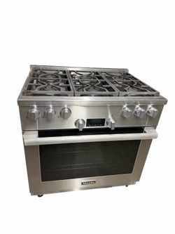 36” Miele All Natural Gas Range w/ self clean in Stainless Steel