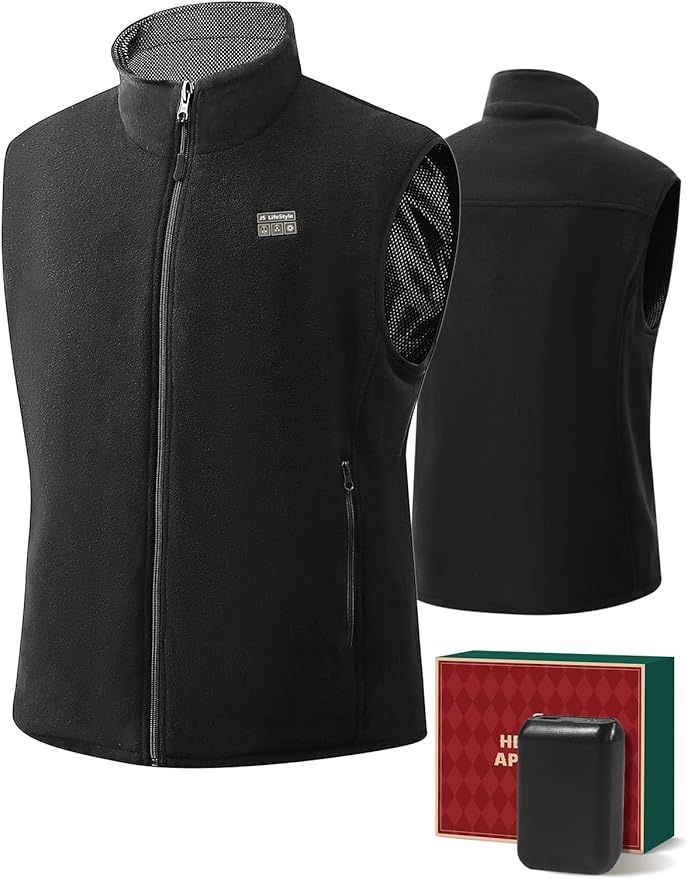 LifeStyle Heated Vest Jackets for Men with 16000mAh Power Bank Included, Rechargeable Mens Heated Vest
