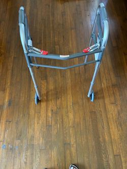 Folding walker two button with 5” wheels
