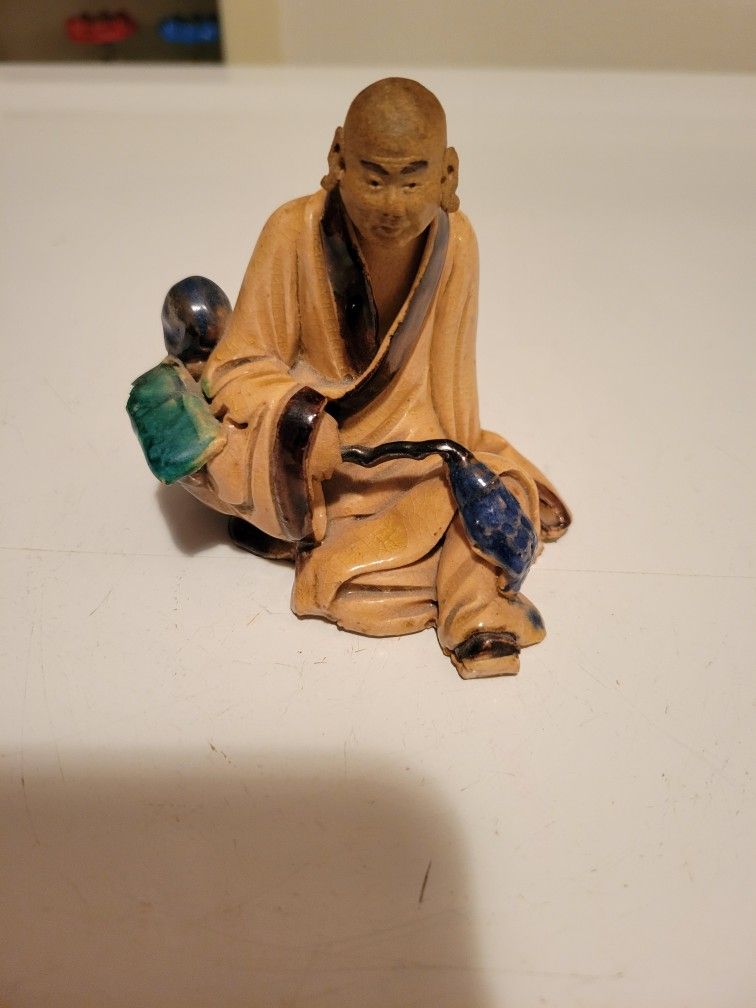 Cool Miniature Chinese Mudmen Ceramic Figurine