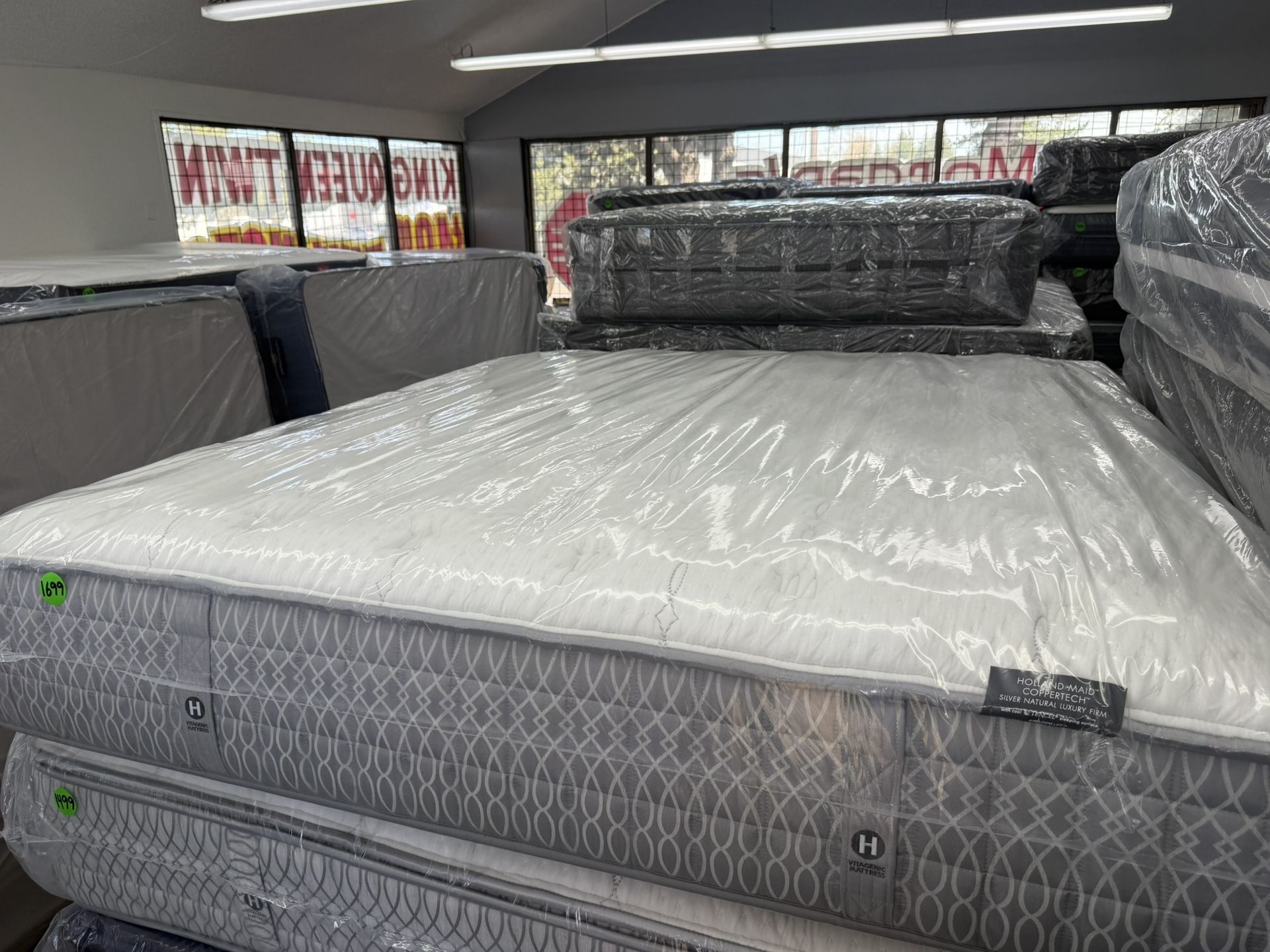 KING SIZE KLUFT AIRELOOM HOLLAND MAID COPPERTECH NATURAL LUXURY FIRM MATTRESS & BOX SPRINGS BED SET
