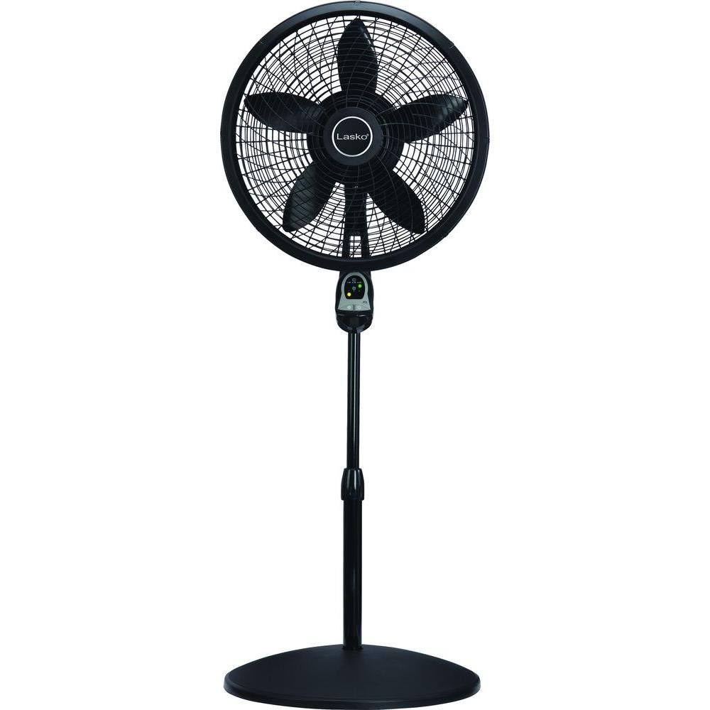 LASKO-Adjustable-Height 18 in. Oscillating Pedestal Fan with Remote Control