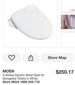 MOEN 3-Series Electric Bidet Seat for Elongated Toilets in White Store