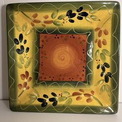 Tabletops Gallery La Province Hand Painted and Hand Crafted 10 In Dinner Plate