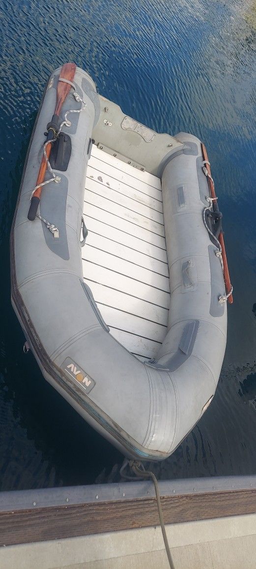 Inflatable boat with aluminum floor and oars-Hyperlon
