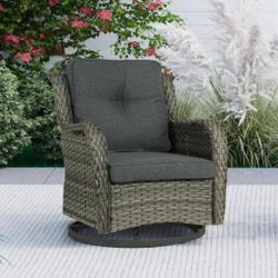 ROCKING WICKER RATTAN PATIO CHAIR
