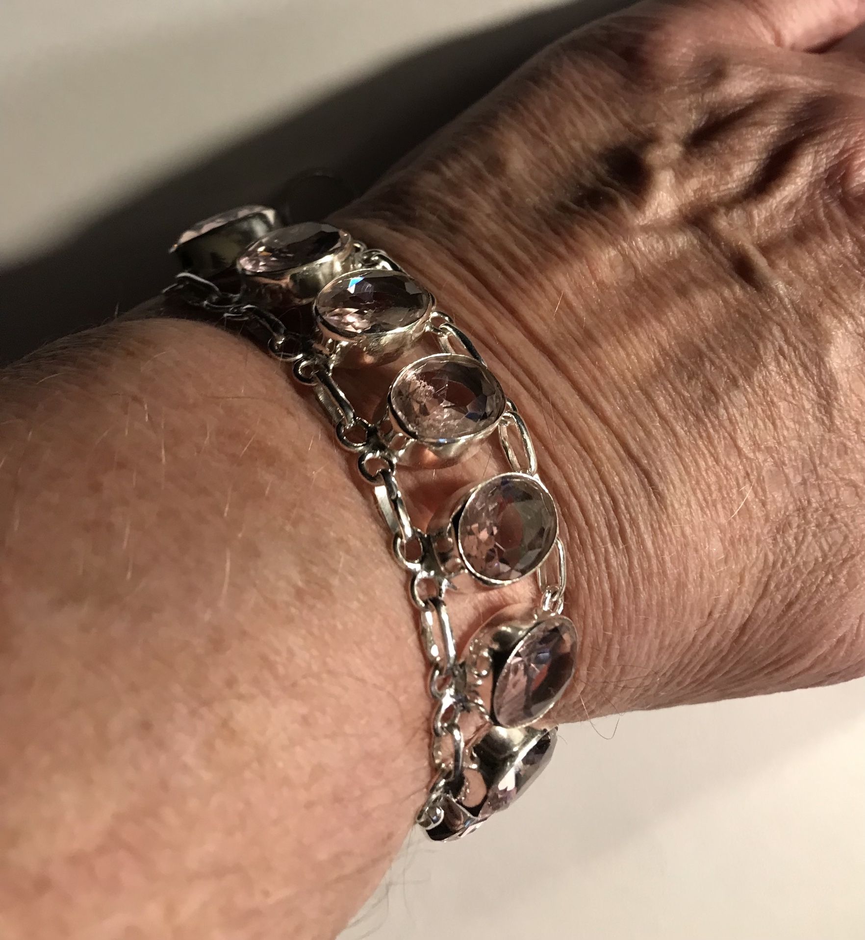 Kunzite 925 Sterling Silver Bracelet