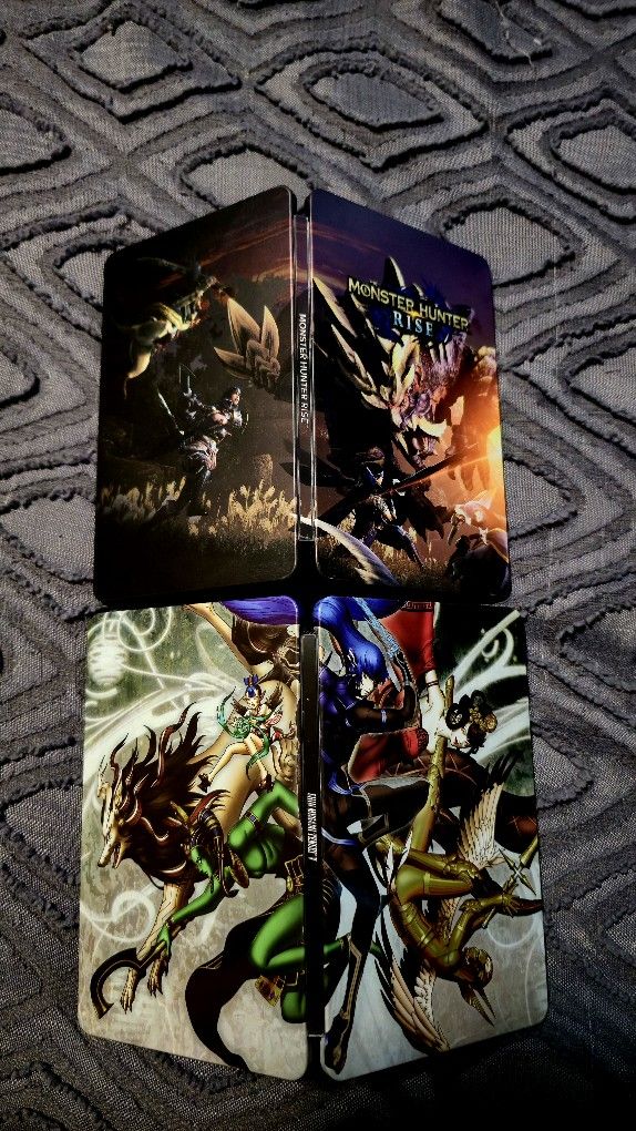 Nintendo Switch Games With Collectors Steelbooks Monster Hunter Rise and Shin Megami Tensei