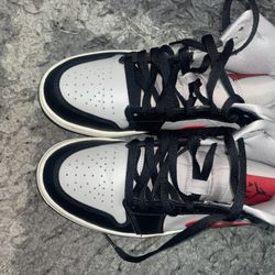 Nike Air Jordan 1 Mid "Black/College Grey/Sail/Gym Red"Men Size 7