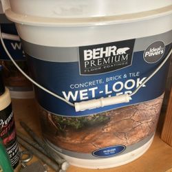 Brand new concrete with look sealer