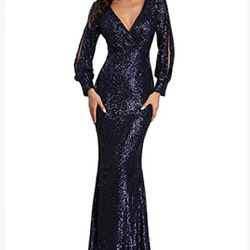 Women Sequin Evening Dress - Size: Medium
