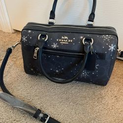NEW WITH TAGS COACH ROWAN SNOWFLAKE HAND BAG