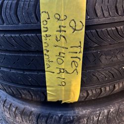 2 tires 245/40r19 continental procontact tx $100
