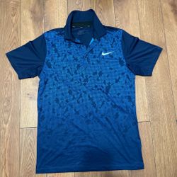 Nike Dri-FIT Blue Patterned Polo Shirt