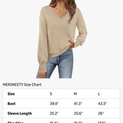 Women's 2025 Fall Long Sleeve Sweater V Neck .