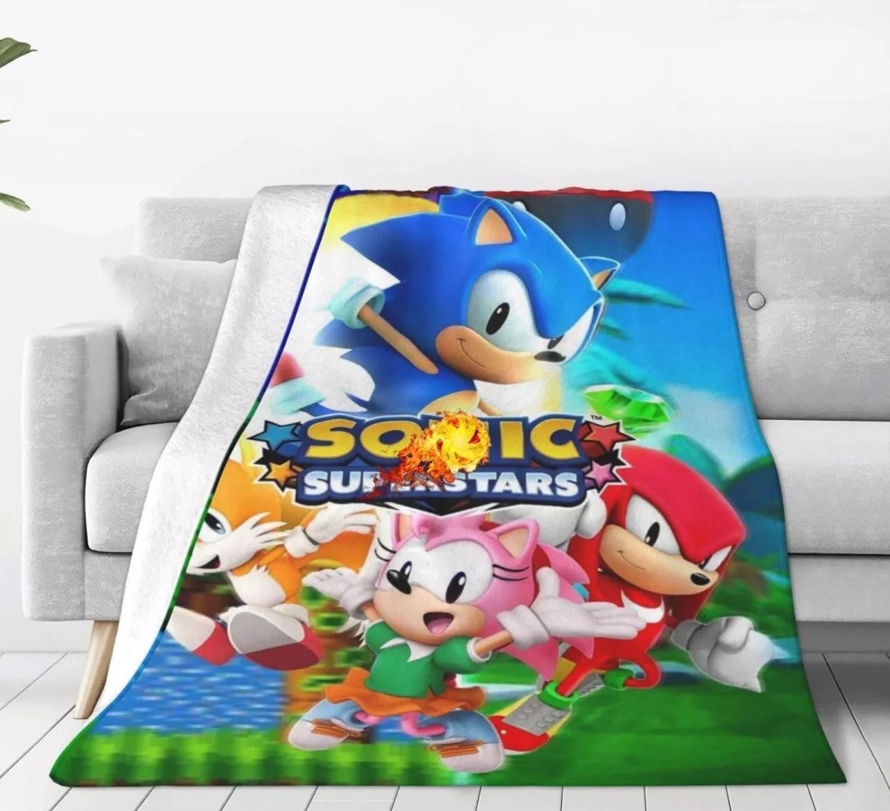 Sonic Superstars Fleece Blanket