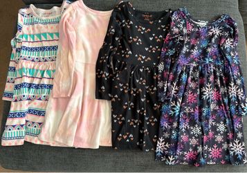 Girls Size 5 Long Sleeve Dresses (all 4)
