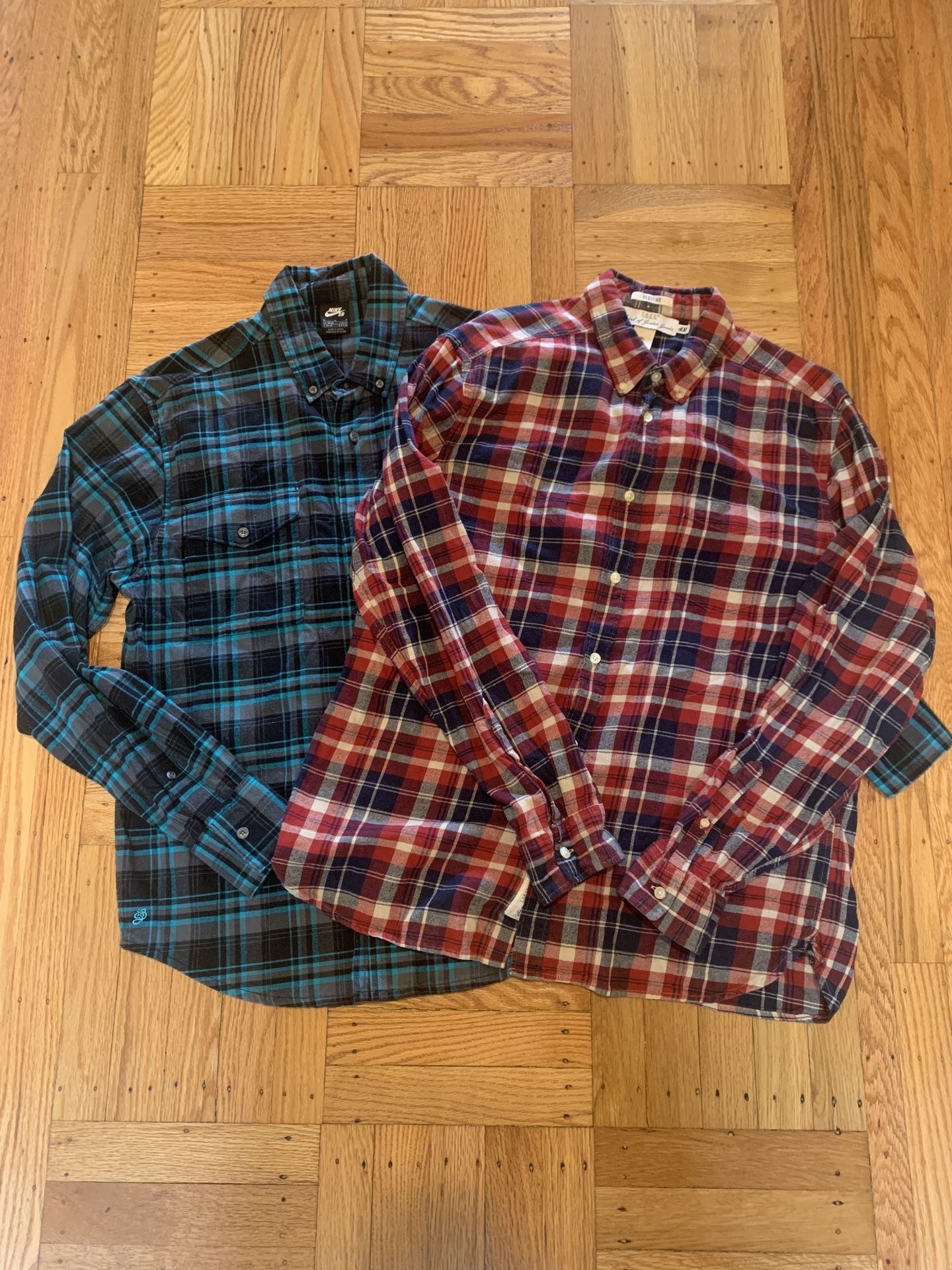 Flannel Bundle: Nike SB (sz. M) & H&M Flannel (sz. L)