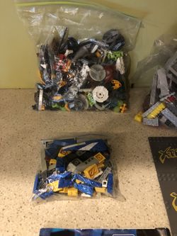 Assorted LEGO, bionicle, and mega blocks