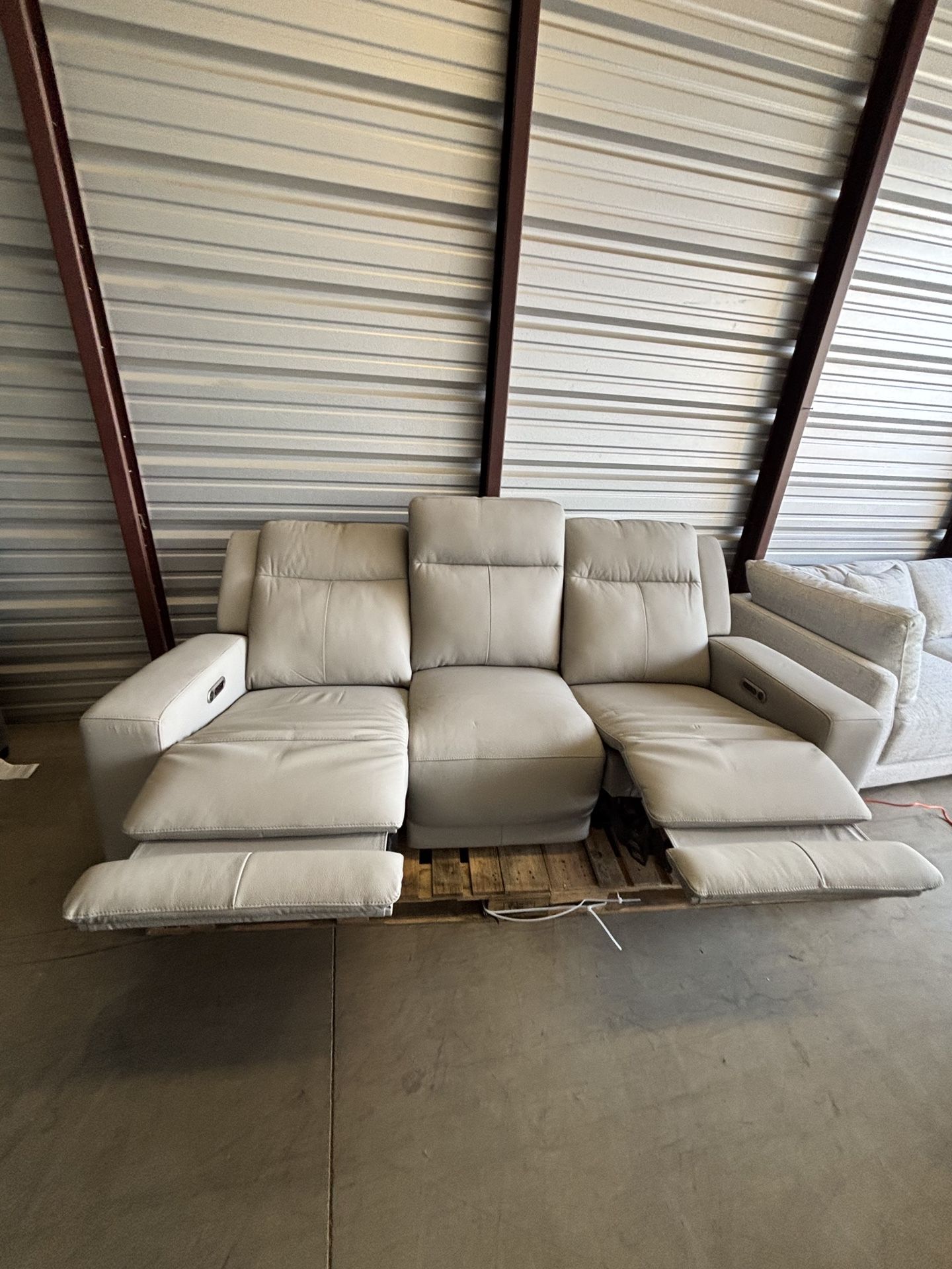 Wren Leather Power Reclining Sofa Delivery Available
