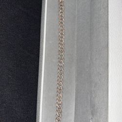 10K 2 Tone Diamond Bracelet 