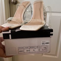 Brand New Clear heels Size 8 Women 