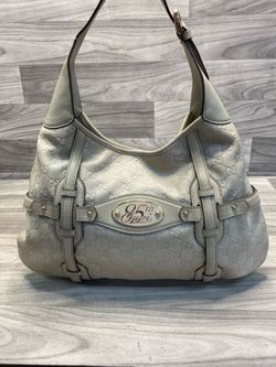 Gucci Guccissima 85th Anniversary Cream Leather Hobo Shoulder Bag (160204-1)