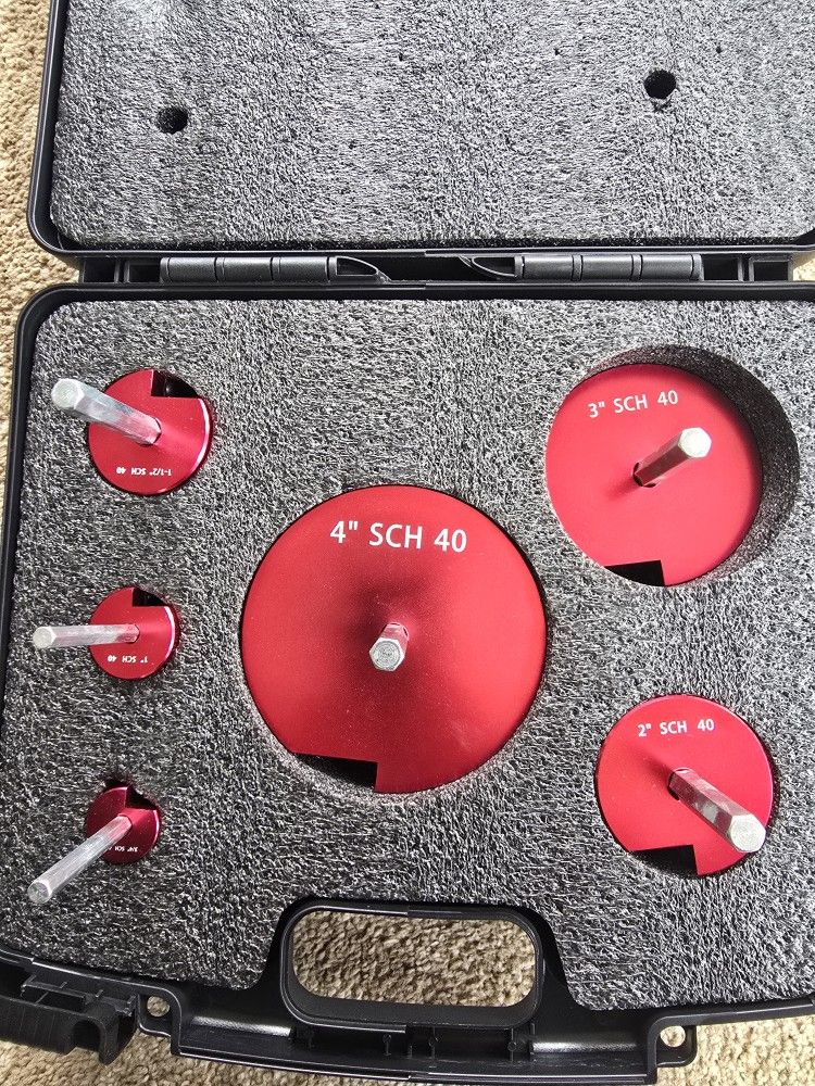 6pcs PPRK6 Plastic Pipe Reamer Set - High-Speed Steel Blades for SCH40, ABS & CPVC Pipes 