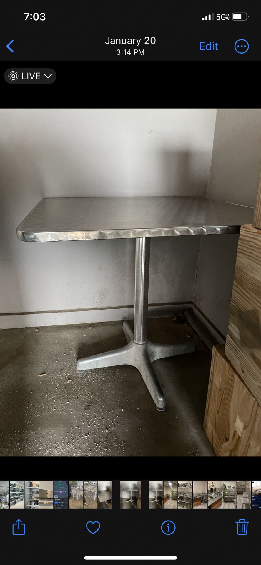 Aluminum Bistro Table
