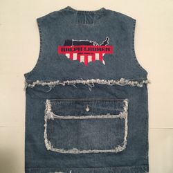 Polo Distressed Denim Vest, Lrg ( Limited Edition) 