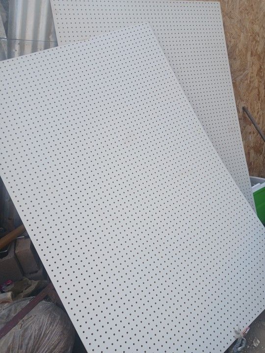 50 Peg Boards Mdf Double Sided Off White