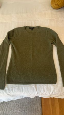 Cashmere Collection Olive Green Crewneck Sweater