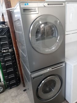 Asko 24" light gray stackable front load washer and dryer set - Free delivery