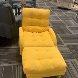 Beautiful Chair With Ottoman