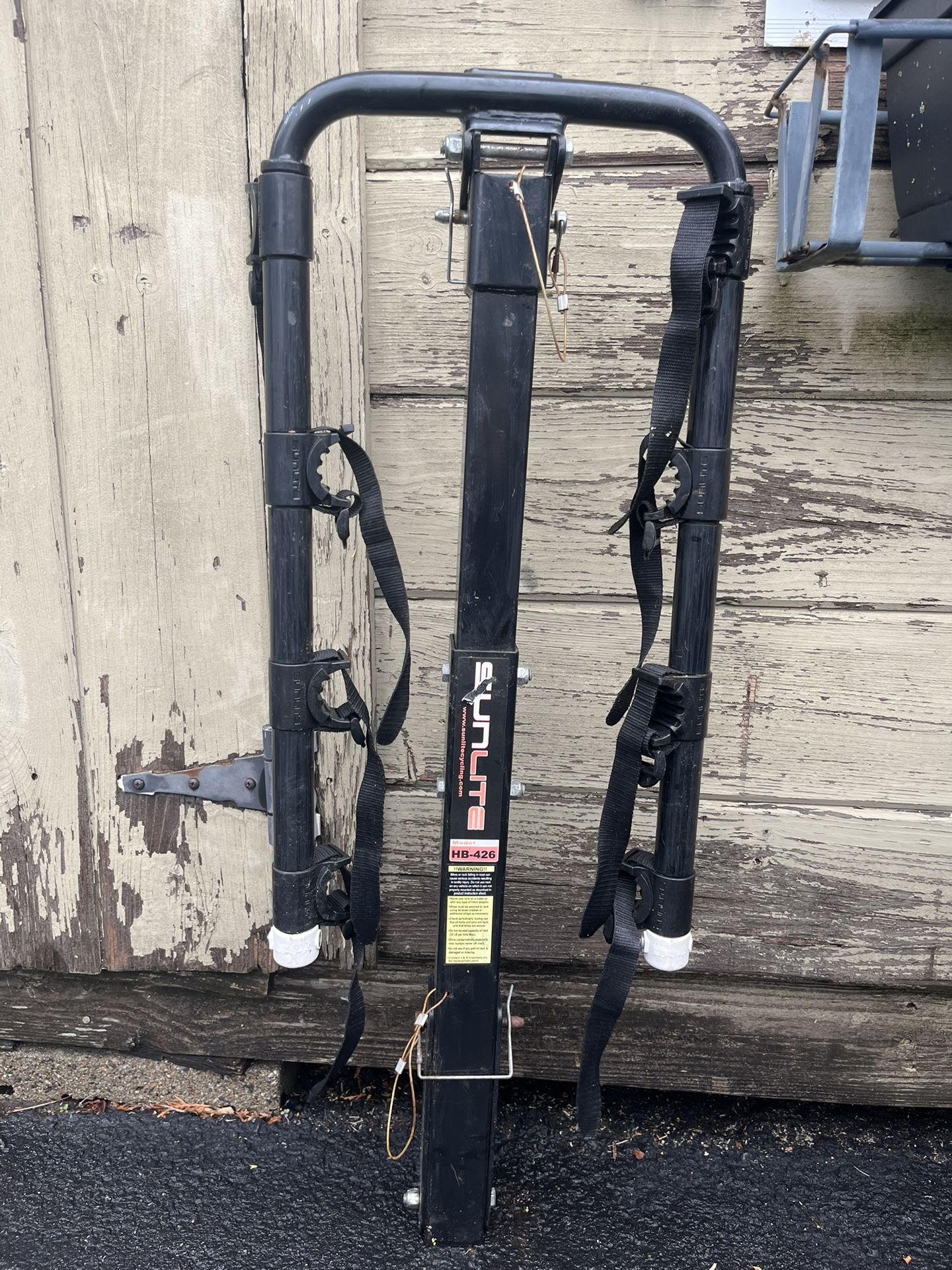 Sunlite 3 Bike Rack For 2” Trailer Hitch