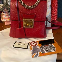 Authentic Gucci Guccissima Padlock Mini Backpack Leather Excellent Bag