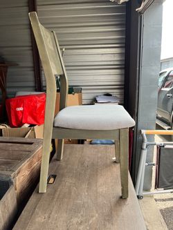 Wood Dining Chair with Upholstered Seat