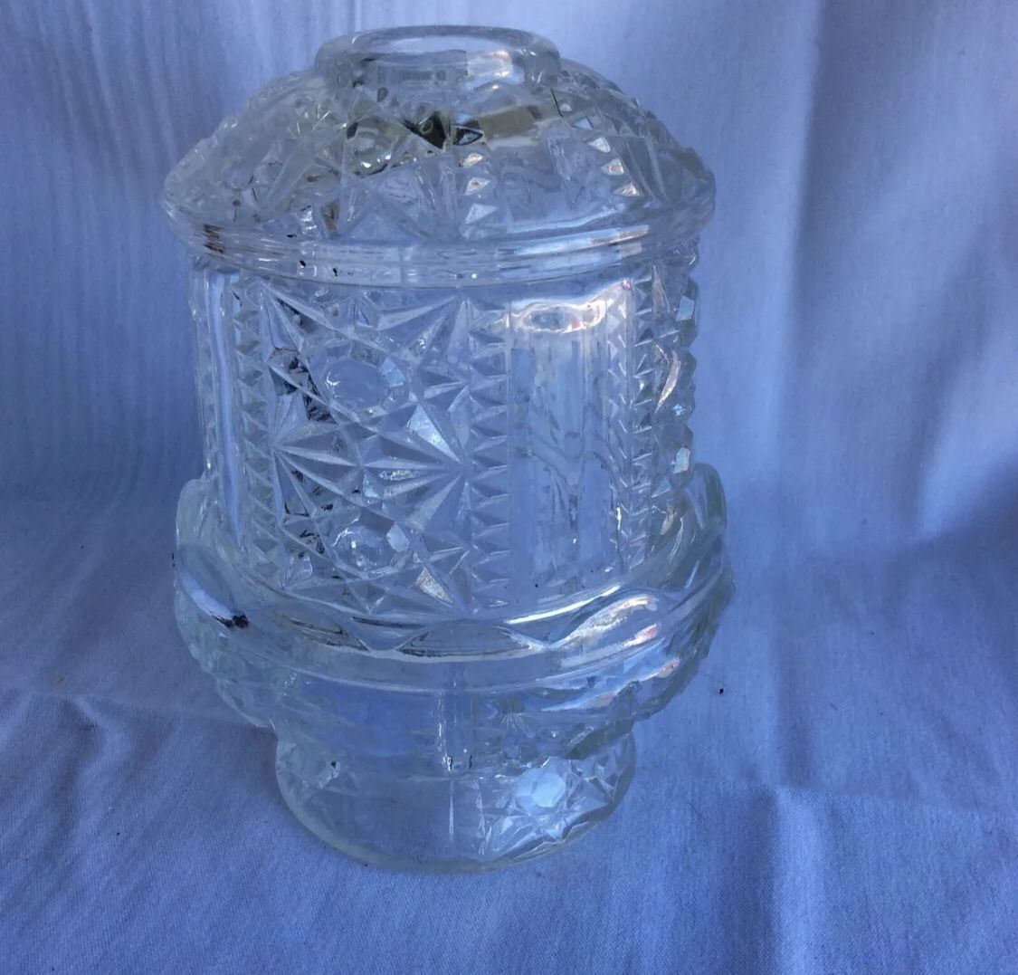 Vintage Clear Depression Glass Candle Holder
