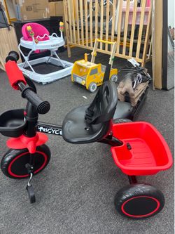 New Age 2-5 with Adjustable Seat, Toddler Bike with Storage Baskets
