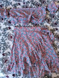 Floral skirt set