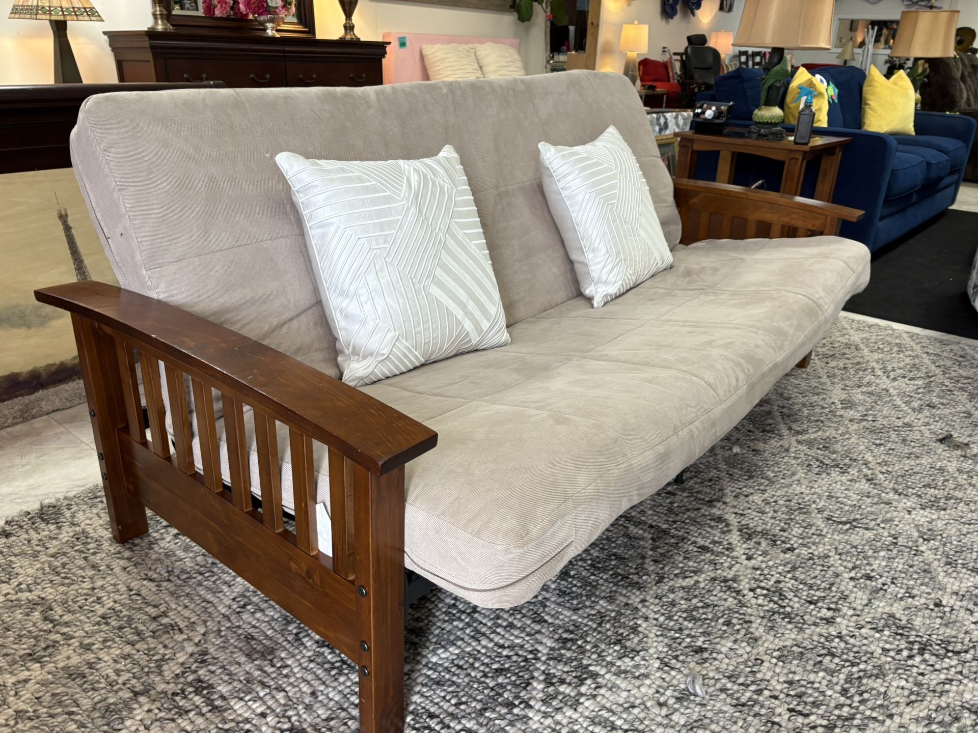 Wood Arm Futon