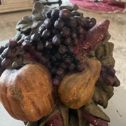 Cornucopia Center Piece 2 Candle Holders Porch Pick Up 