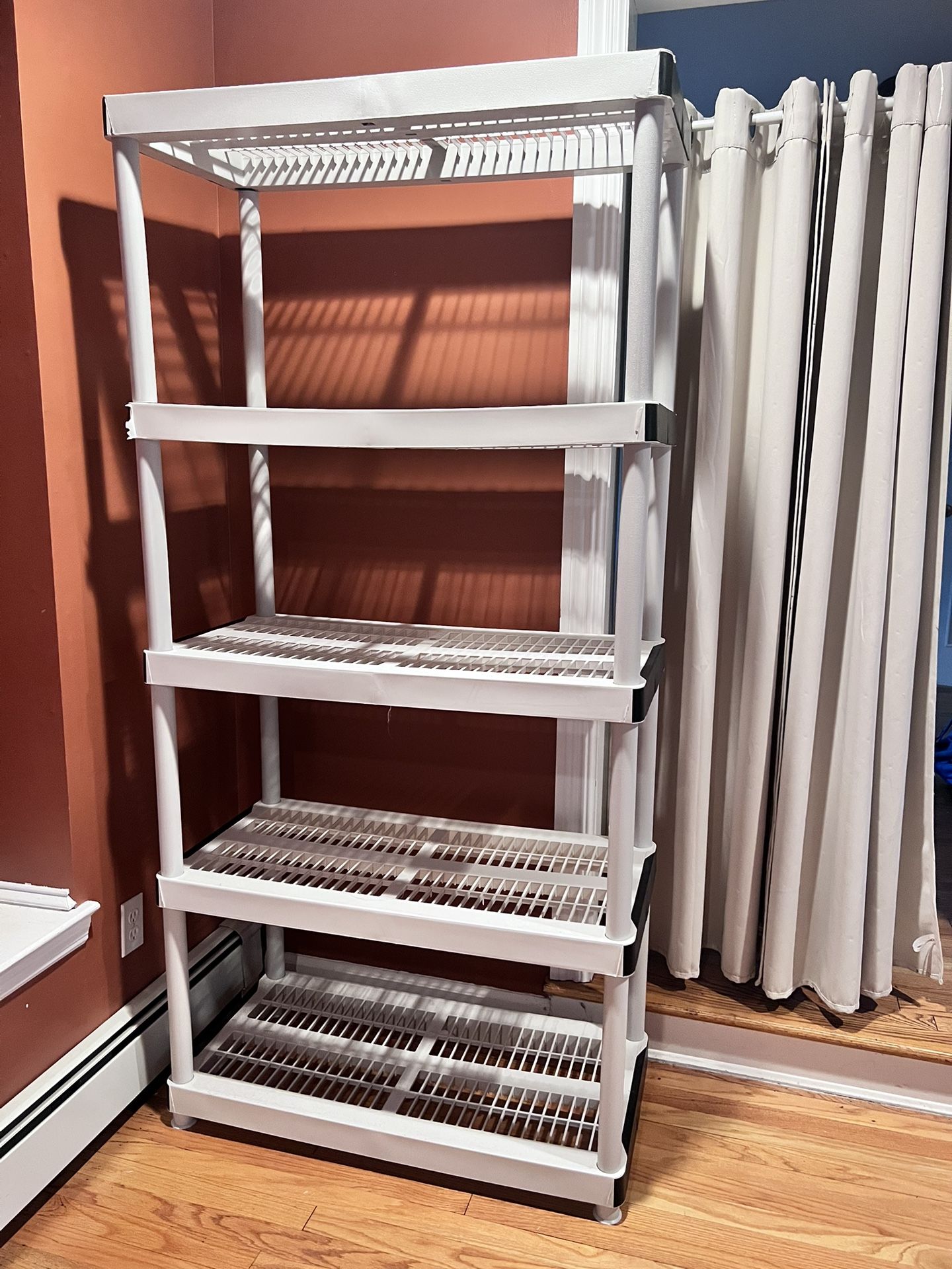 Plastic 5 Tier 5-shelf Storage Garage Shelving Unit