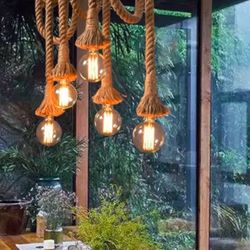 Antique Bamboo Pendant Lamp (New)