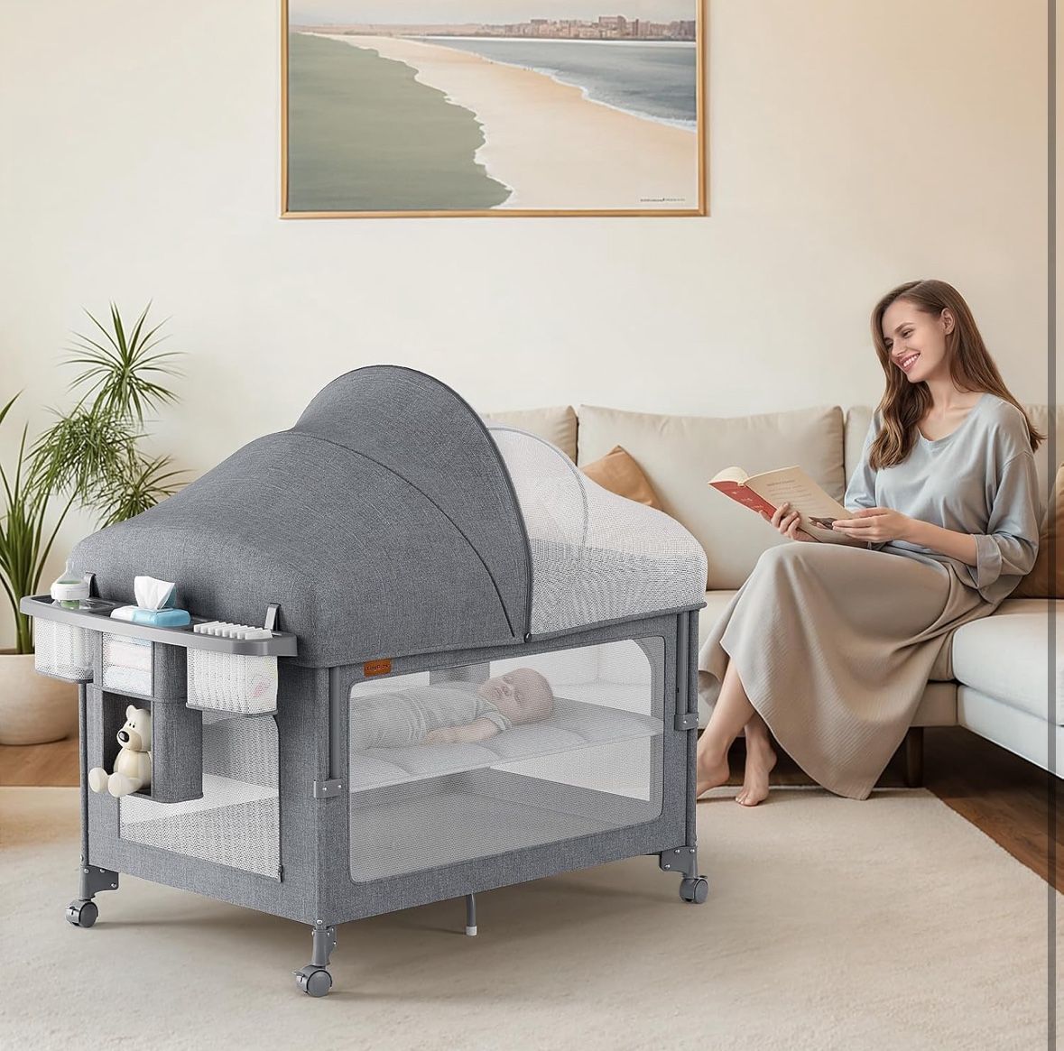 4 in 1 Baby Bassinet, Pack and Play Nursery furniture & Decor