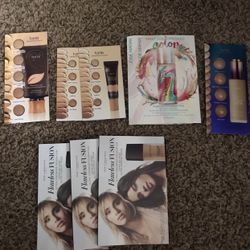 Foundation and lipstick samples