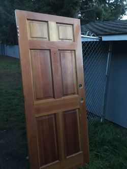Wood house door