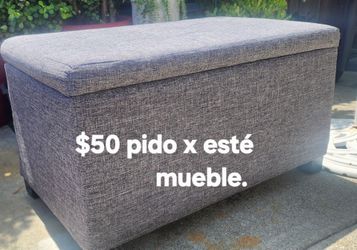 Storage ottoman light Grey